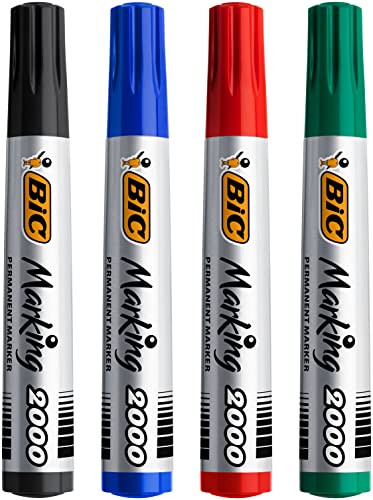 Bic TS-140401 Marking 2000 Bullet Tip Permanent Marker, Pack of 4