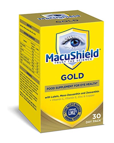 MacuShield Gold – 30 day pack, Eye Health Food Supplement containing Lutein, Zeaxanthin and Meso-zeaxanthin, and Zinc which Supports Normal Vision