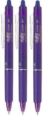 Pilot Purple / Violet Frixion Clicker Retractable Fine Rollerball Erasable Pens Pen 0.7mm Nib Tip 0.35mm Line BLRT-FR7 (Pack Of 3)