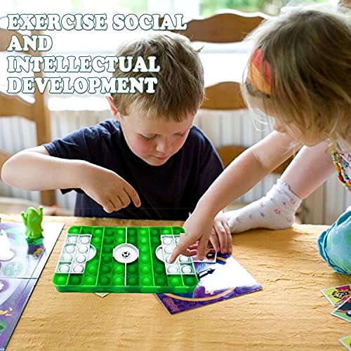 Cykapu Bubble Poppet Fidget Toy, Silicone Rainbow Push Pop Fidget Sensory Toy, Popping Fidget Stress Autism Relief Toy for Parent-Child, Friends, Gift, Party(Green Football Field-A)