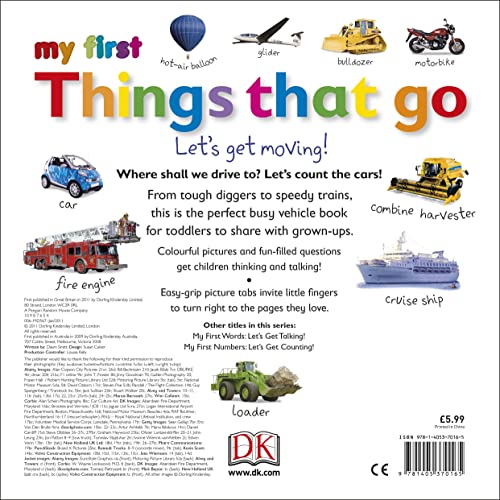 My First Things That Go Let's Get Moving (My First Tabbed Board Book)