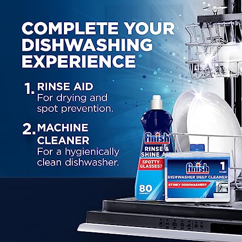 Finish Dishwasher Machine Cleaner , Lemon , Pack of 4, 250ml Each ,Deep Cleans and Helps to prolong life of your dishwasher