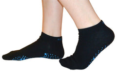 FitSox Pilates, Yoga, Martial Arts, Gym, Dance, Bar, Anti-Slip/Non-Slip, Falls Prevention, black/blue, EU 38-44 / UK 4-9 / US 6-10