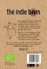 The Indie Barn Organic and Ethically Sourced True Ceylon Cinnamon Ground or Cinnamon Powder 30g