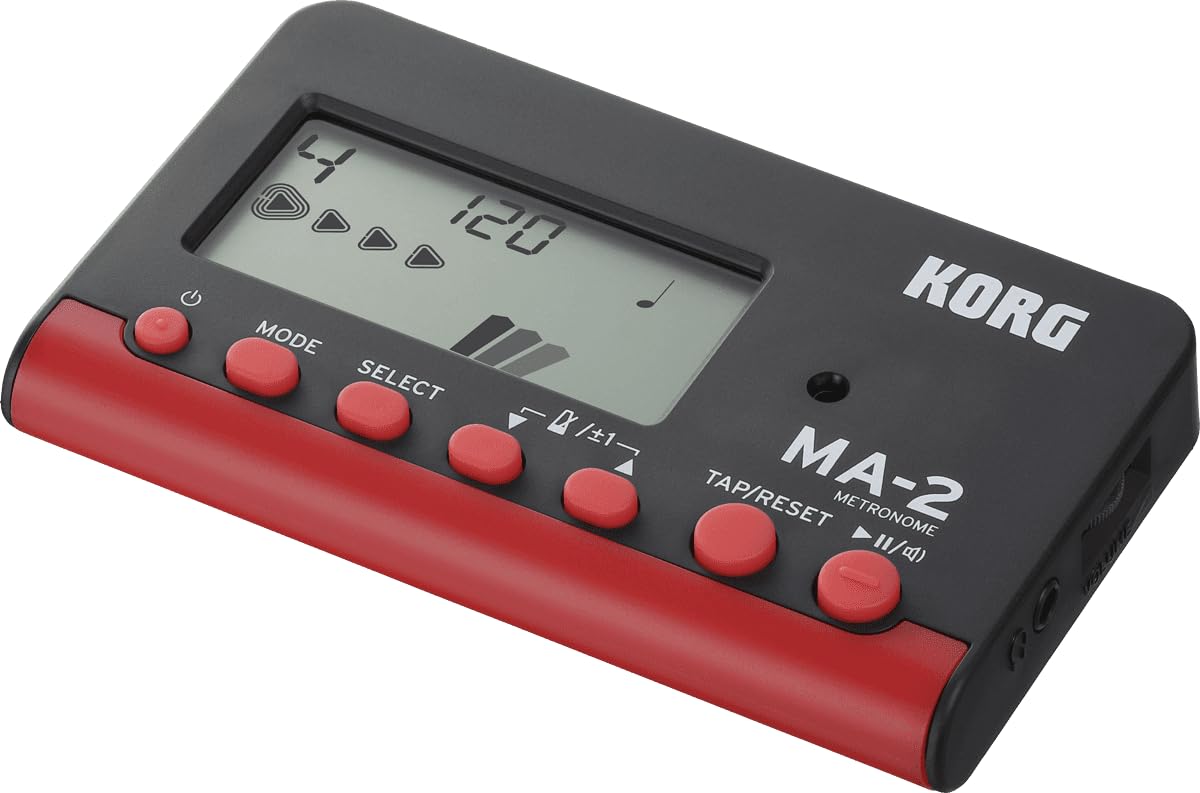 Korg - MA2-BKRD LCD Pocket Digital Metronome - Black & Red