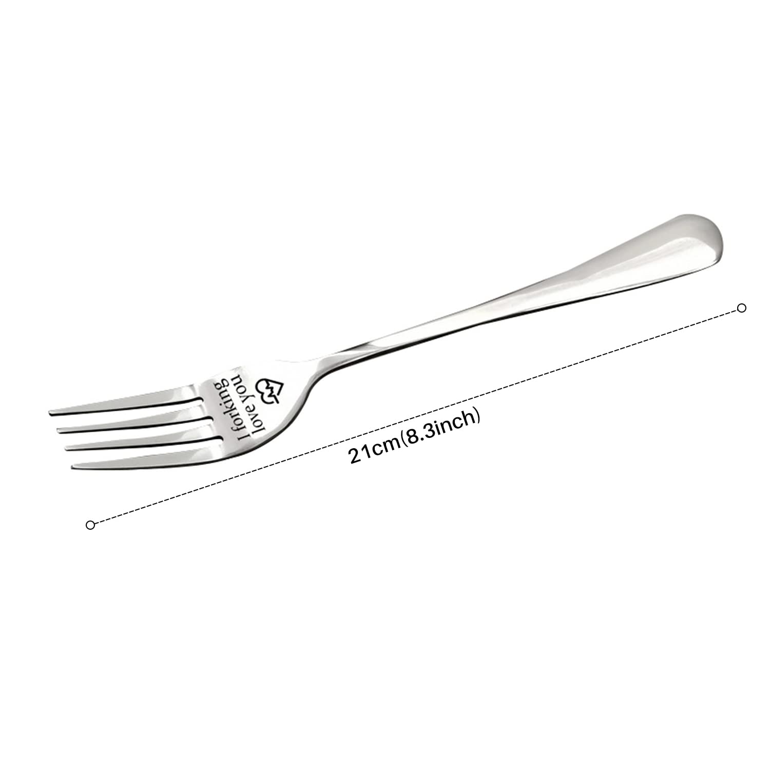 Forking Love You Funny Engraved Forks, Stainless Steel Engraved Fork, Personalized Letter Dinner Fork-I Forking Love You, Unique Carving Fork Best Gifts for Christmas Valentine's Day A3ANCZ (1)