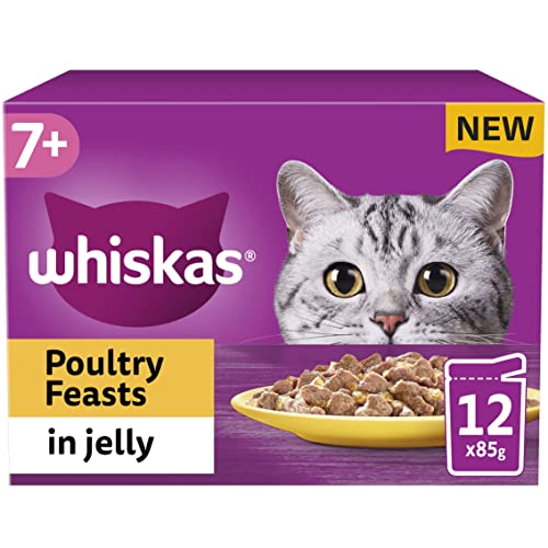 Whiskas 7and Poultry Selection in Jelly, Senior Cat Food, 12 x 85g