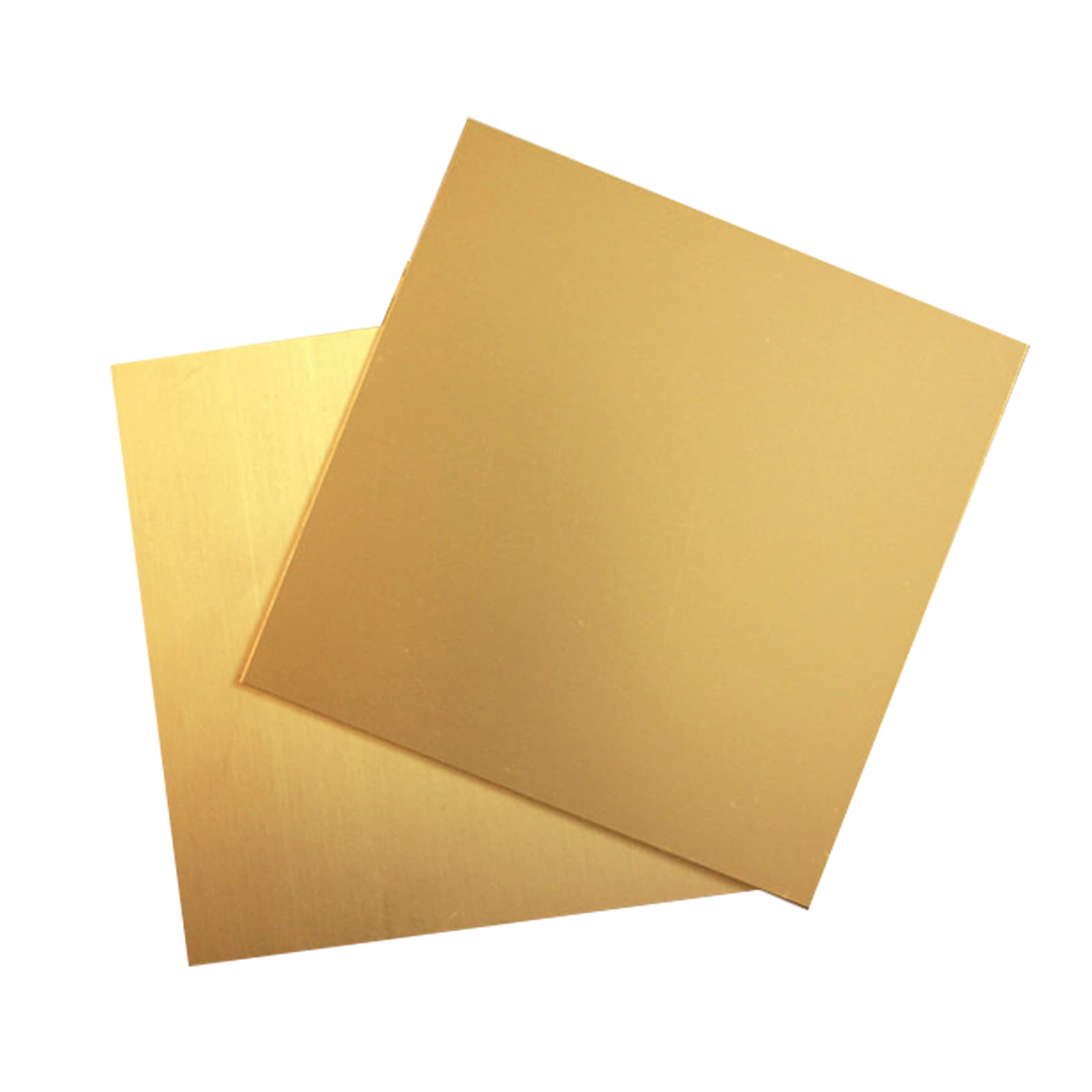 Chudeng BR01-8 2 Pcs Brass Sheet, 6 inch x 6 inch, 20 Gauge(0.81mm) Thickness, No Scratches, Film Attached Brass Plates