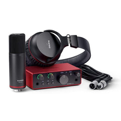 Focusrite Scarlett Solo Studio 4th Gen USB Audio Interface Bundle for the Songwriter, Guitarist or Vocalist with Condenser Microphone and Headphones for Recording, Songwriting, and Podcasting