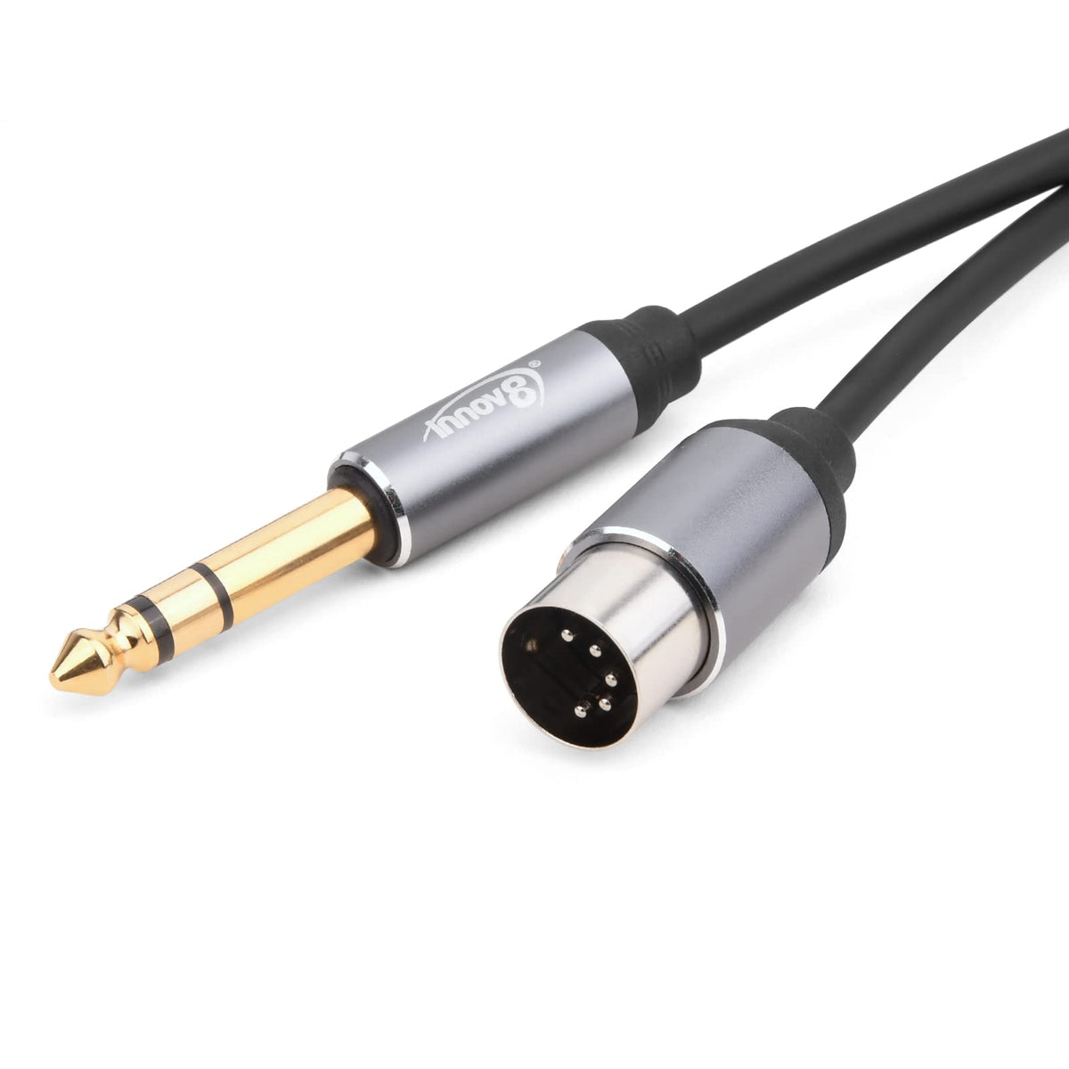 innov8 6.35mm (1/4 Inch) TRS Stereo to Din 5 Pin MIDI Male Stereo Audio Cable 1m