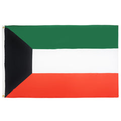 AZ FLAG - Kuwait Flag - 3x5 Ft - 100D Polyester Kuwaiti Banner with Two Metal Grommets - Fade Resistant - Vivid Colors - 3' x 5' Feet - 150x90 Cm