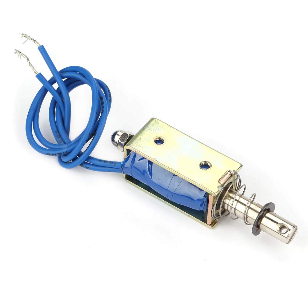 Pull Push Type Solenoid Electromagnet, JF-0530B DC 6/12/24V 300mA 5N Electromagnet Automation Control Linear Solenoid (6V)