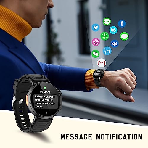 Smart Watch Ultra 1.52 inches Round HD Display with call (receive/make call)Ai Voice,Music Player, Fitness watch for men women Waterproof Activity Tracker with 120 Modes Sports for Iphone Andorid phones