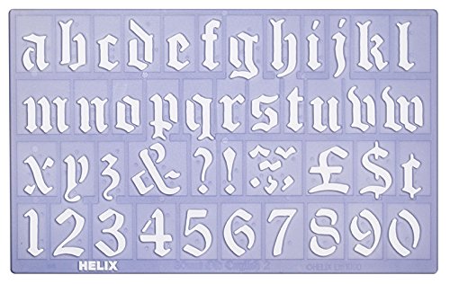 Helix 30mm 3cm Old English Letter Stencil Set