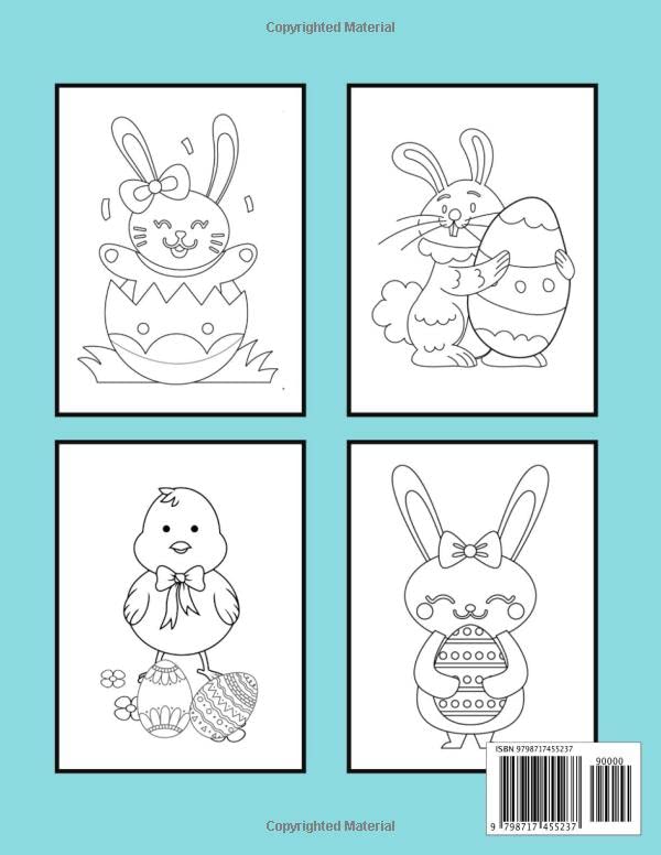 Easter Coloring Book For Kids Ages 2-5 Years Old: Easy & Funny Colouring Books for Children   Happy Easter with Bunny   Gifts for Kindergartner Toddlers & Preschool