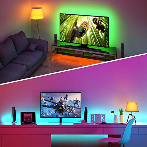 Govee TV LED Backlight with App Control, RGB LED Strip Light, USB Powered, Adjustable Lighting Kit for 40-60in TV, ‎Computer, ‎Monitor (4pcs x 50cm)