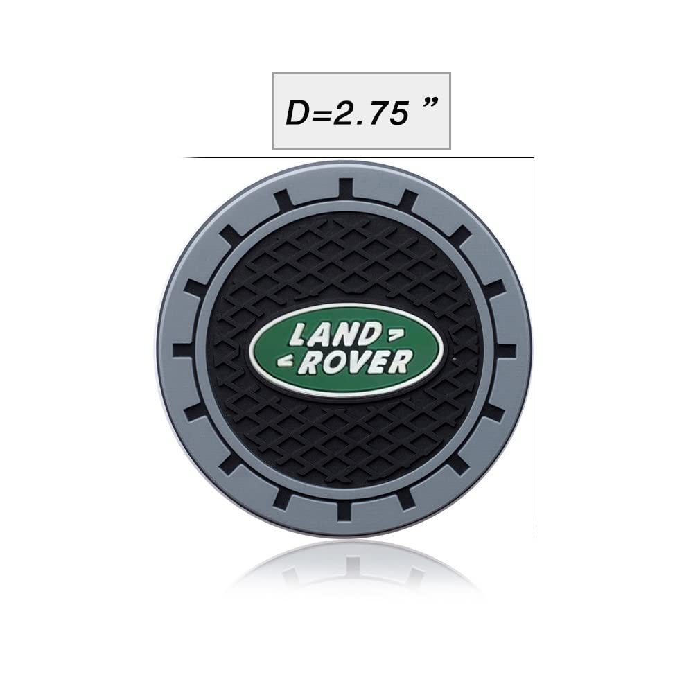 for Land Rover Car Cup Coaster,Drink Holder Coaster for Land Rover LR2/3/4 Range Rover Sport Defender Discovery Sport LR4 Land Cruiser, Auto Cup Holder Insert Coaster, Car Interior Accessories,2PCS