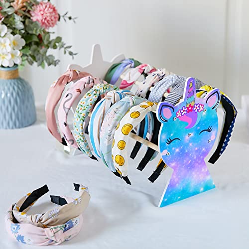 Basumee Girls Headband Holder Organizer Headbands Display Stand Unicorn Hairband Storage Rack Hair Hoop Organiser Home Room Decors for Girls