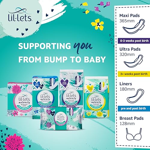 Lil-Lets Maternity Intimate Wipes, 1 Pack of 25 Wipes (25 Count), Extra Large, Biodegradable Wipes, For Pre & Post Birth, Dermatologically & Gynaecologically Tested