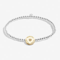 Joma Jewellery A LITTLE STRONG MUMS CLUB Silver and Gold Plated Bracelet   17.5cm stretch