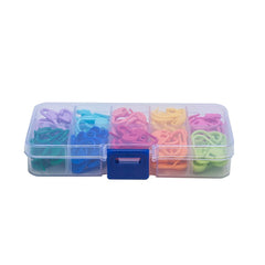 Jatidne 120PCS Stitch Markers Crochet Knitting with Compartment Box Stitch Needle Clip 10 Colors (Box Package)