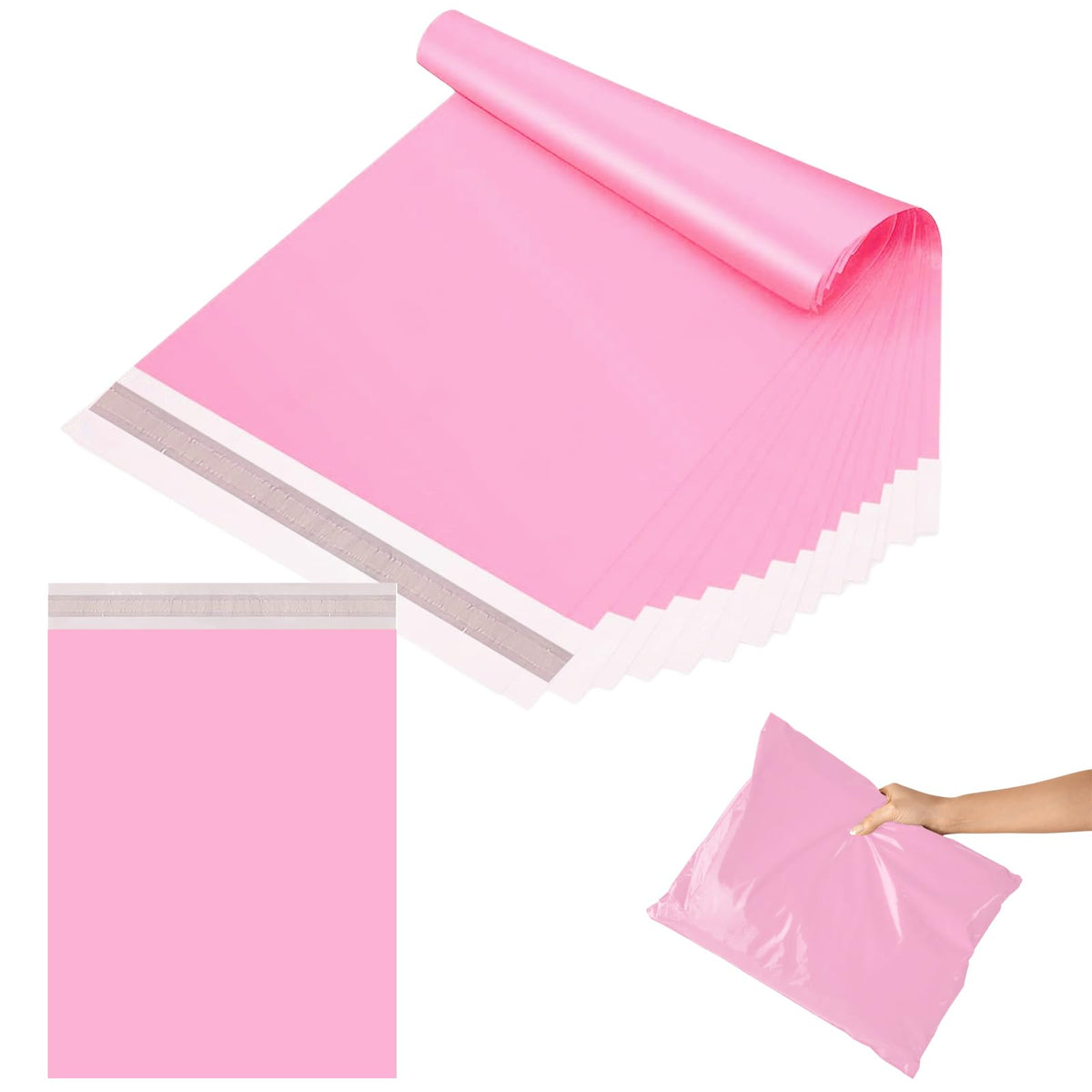 10PCS Mailing Bags Pink Vinted Postage Bags Postal Self Seal Bags 24” x 28” (60x70cm) Parcel Bags Parcel Shipping Bags Parcel Delivery Bags,Extra Large Mailing Bags for Large Parcels Posting Clothes