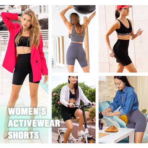 Leafigure Leggings Gym Shorts for Women， High Waisted Opaque Womens Cycling Shorts for Sport Yoga Gym Army Green LXL