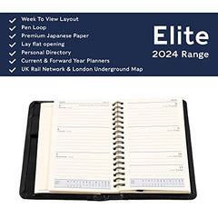 Collins Elite 2024 Diary Pocket Week to View Planner - Diary Refill - Business Planner and Organiser - January to December 2024 Diary - Weekly - 1165R-24