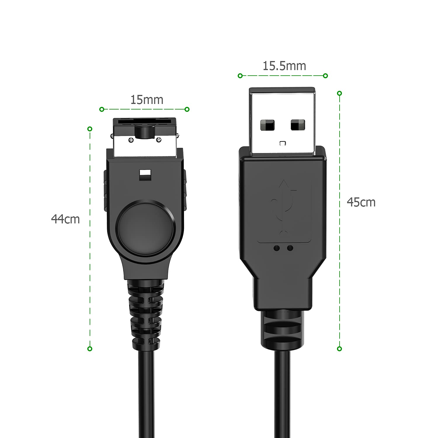 Mellbree Charger Compatible with Gameboy Adcance SP 1.2M, USB Charging Cable Lead for Nintendo Gameboy Advance SP (GBA SP), Nintendo DS Original Console (NDS)