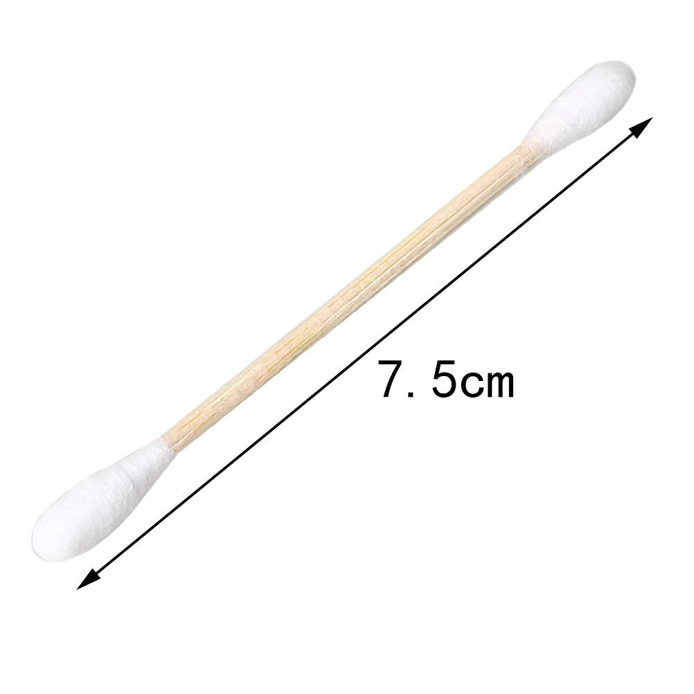 400 pcs Cotton Buds, Bamboo Cotton Buds Biodegradable Cotton Swab Disposable Cotton Buds for Cleaning and Makeup Use