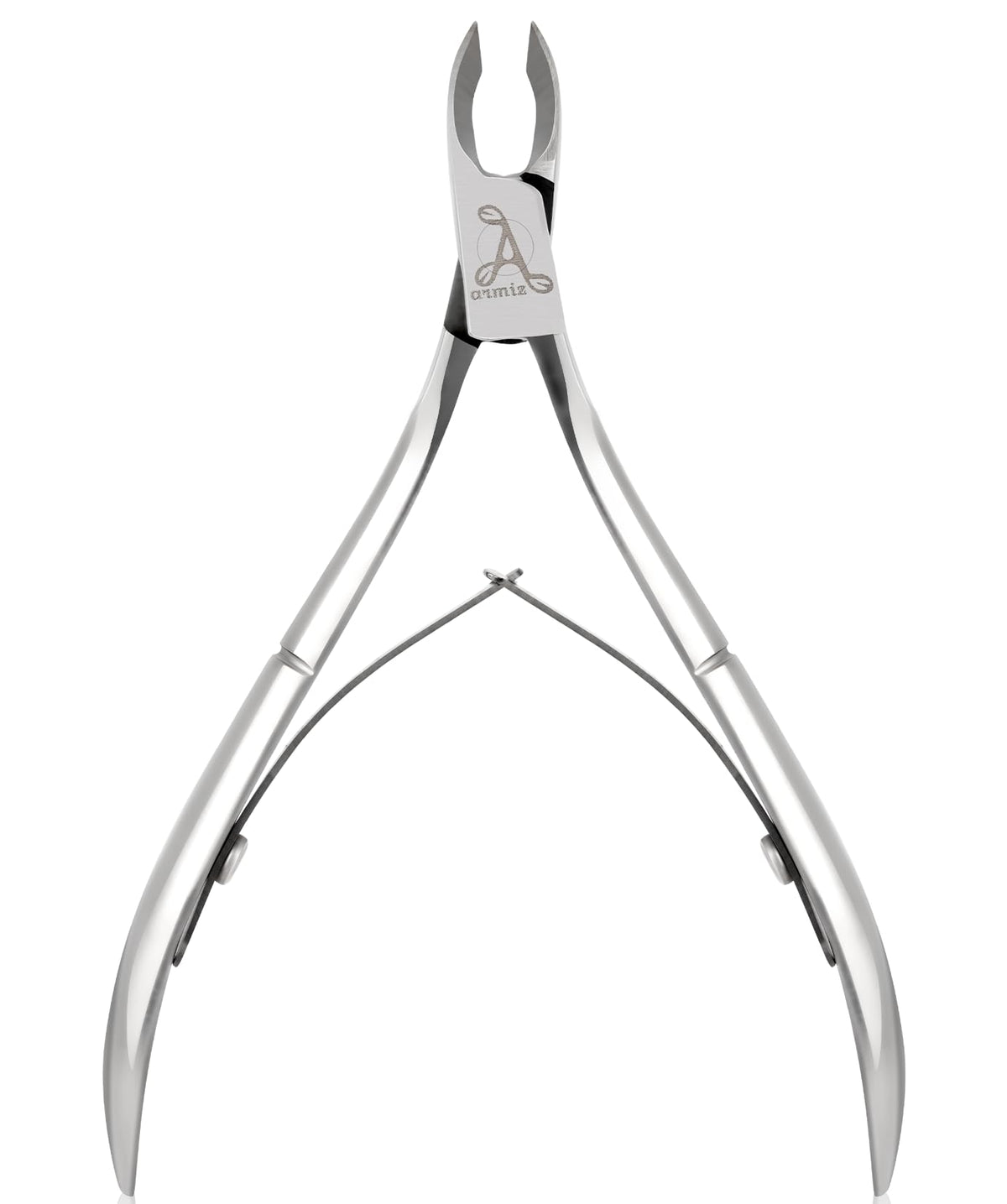 Armiz Cuticle Cutter Stainless Steel Professional Cuticle Nipper for Manicure and Pedicure - Cuticle Remover Tool (Silver) with 0.25-inch Sharp Blade to Trim Tough Cuticles, Dead Skin, and Hangnails