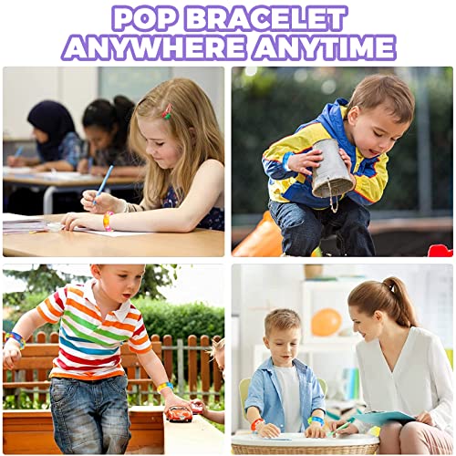 20 PCS Pop Bracelet it Fidget Toys Pack, Birtyday Party Gifts, Pinata Christmas Eve Box Stocking Fillers Kids, Bag Gifts Wristband as Return for Kids