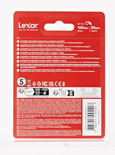 Lexar PLAY 128GB Micro SD Card, microSDXC UHS-I Card, Up To 150MB/s Read, TF Card Compatible-with Nintendo-Switch, Portable Gaming Devices, Smartphones And Tablets (LMSPLAY128G-BNNAG)