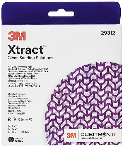 3M Xtract CubitronII Net Disc 710W, 29312, 2x80and, 2x120and, 2x180and, 2x320and, 125 mm x NH, Job Multi-pack