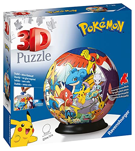 Ravensburger Pokemon 3D Jigsaw Puzzle Ball for Kids Age 6 Years Up - 72 Pieces - No Glue Required - Gifts for Boys and Girls