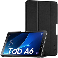 EasyAcc Case for Samsung Galaxy Tab A6 10.1 2016, Ultra Thin Case with Stand Function and Auto Sleep/Wake Up Function Slim Leather Case Perfect for Galaxy Tab A 10.1 Inch T580/ T585, Black