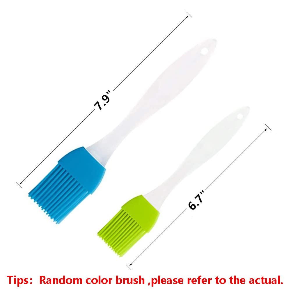 Silicone Pastry Brush Basting Brush Set,Yiouou 7 inches & 8 inchesHeat Resistant Oil Brush for Cooking Kitchen Baking Barbecue BBQ Grilling Meat,2 Pcs