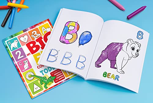 My Big Fun Coloring Book for Toddlers to Learn the Animals, Shapes, Colors, Numbers and Letters: Activity Workbook for Kids Ages 2-4 Years