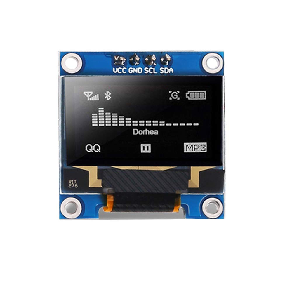 6PCS 0.96’’ OLED Display Module 12864 128x64 Pixel LCD White Light Board I2C Serial 0.96 inch IIC Chip 4 Pin Self-Luminous Display Board Compatible with Arduino Raspberry Pi