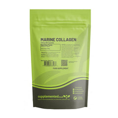 Marine Collagen 180 Capsules 400mg UK Made. Pharmaceutical Grade Type 1 Hydrolysed Supplement. Skin Nails Hair and Joints