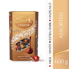 Lindt Lindor Assorted Chocolate Truffles Box Extra Large - Approx 48 balls,600g -Chocolate Truffles with a Smooth Melting Filling -Gift Present or Sharing -Father's Day, Birthday,Congratulations