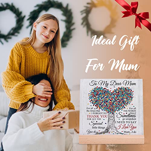 Gifts for Mum, Desk Decor Sign Mum Birthday Gifts, Birthday Gifts for Mum from Daughter Son, Acrylic Plaque Presents for Mum, Christmas Mothers Day Gifts for Best Mum