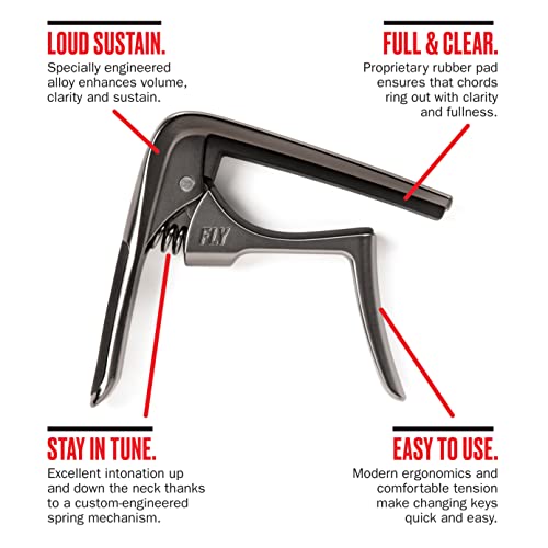 Jim Dunlop 63CGM Trigger Fly Capo Curved Gun Metal,68 g