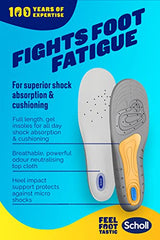 Scholl GelActiv Work Insoles for men. GelActiv shock absorption insoles for working all day, or standing all day, Insoles for work boots or work shoes. UK Shoe Size 7-12, 1 Pair