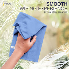 DCS Microfibre Cleaning Cloth, Blue, Pack of 10, Large Size: 40x40cm. Super Soft Premium Streak Free Washable Cloth Duster for Kitchen, Bathrooms, Surfaces, Mirrors, Car, Motorbike