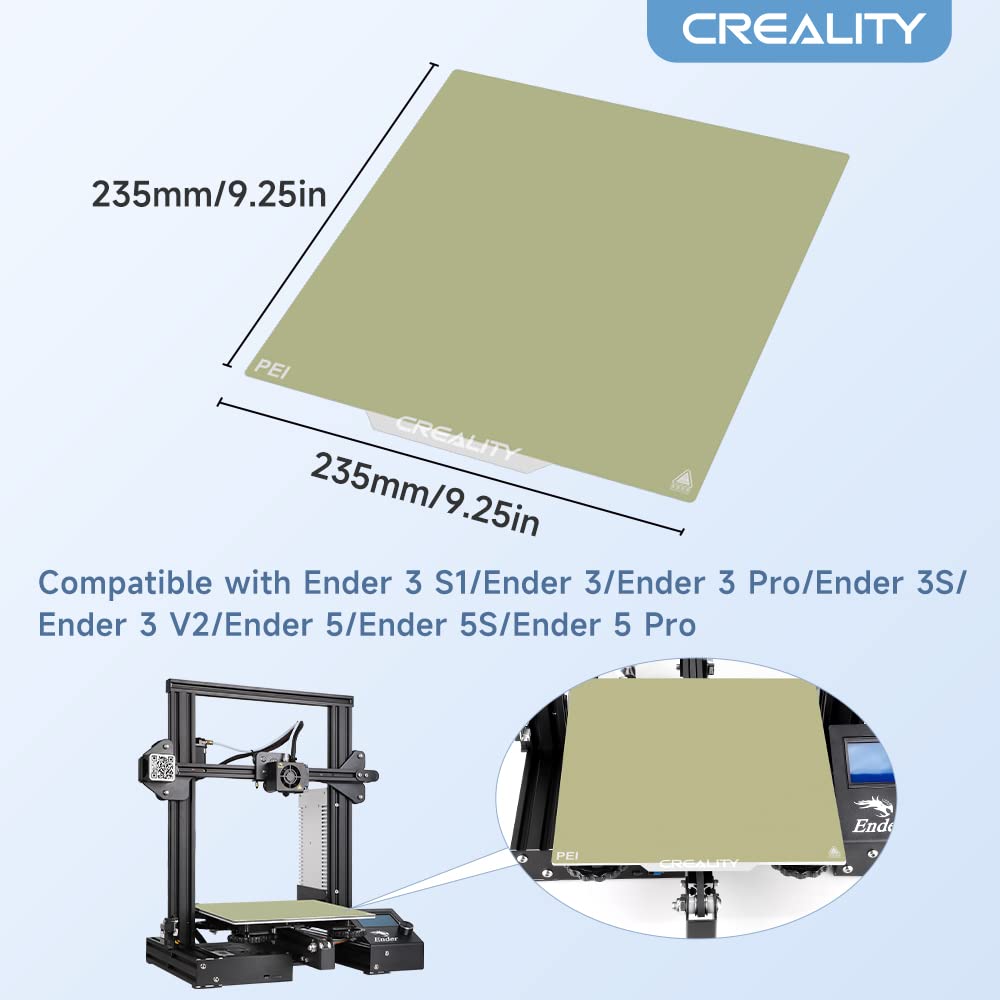 Creality Official Ender 3 Max Neo Bed Upgrade, PEI Sheet 310 x 320mm Removable Magnetic Flexible Texture Surface Heated Bed Plate Build for CR-10S PRO/CR-10 V2/ CR-10 V3/ CR-X/CR-X Pro/Ender-3 Max