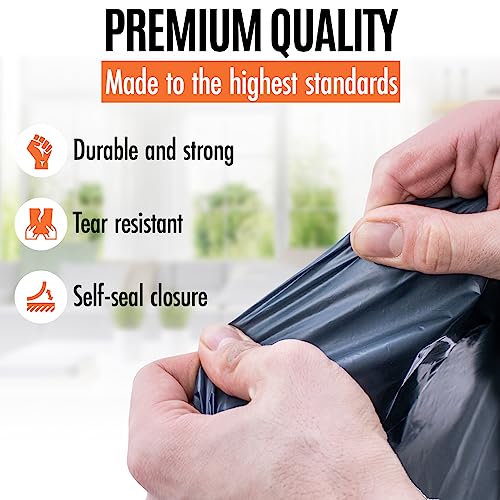 Large Mailing Bags by Calzette Extra Strong Polythene Grey Mail Envelopes for Packaging Clothes Parcel Self Seal Poly Storage Bags 22 inchesx 30 inches (55cm x 76cm) Postal Bag Packing (10)