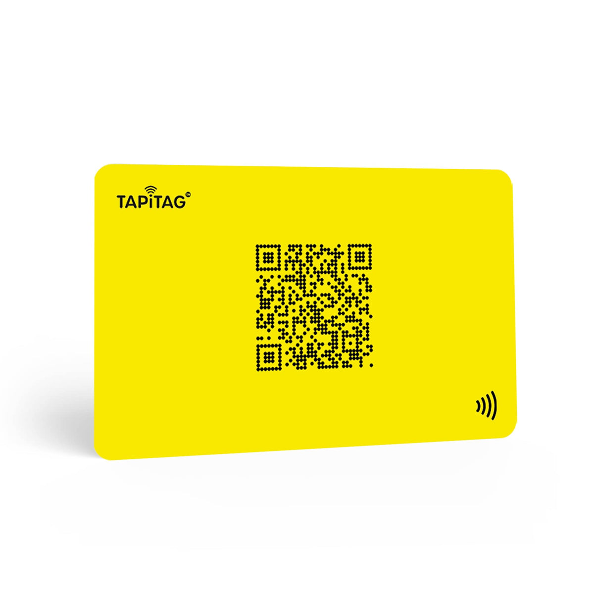 TAPiTAG NFC Tag and QR Contactless Digital Business Card Plastic (Yellow)