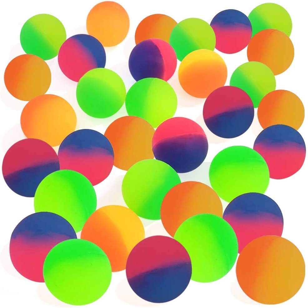 SHATCHI 15Pcs Bouncy Jet Balls Colourful 20MM Birthday Party Fillers Boys Girls School Prizes Loot Bag Pinata Toys, Multicolour