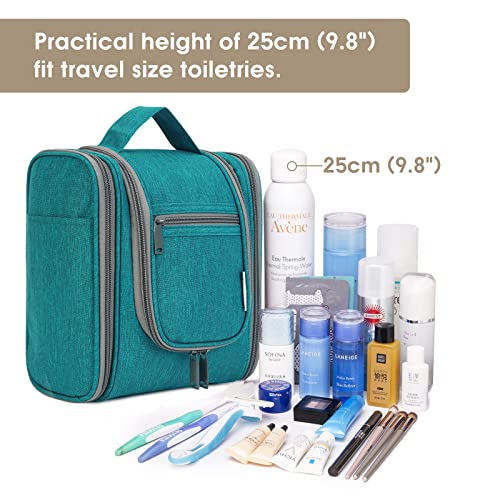 Travel Hanging Toiletry Wash Bag Makeup Cosmetic Organizer for Women Girls Kids (Teal (Medium))